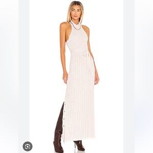 Michael Costello x Revolve Calico Maxi Dress in Sand